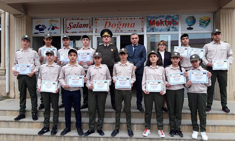 “Şahin” hərbi-idman oyununun rayon birinciliyinin qalibləri