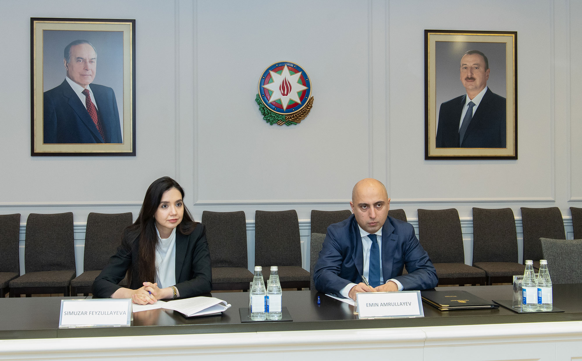 Emin Əmrullayev qazaxıstanlı həmkarı ilə görüşüb