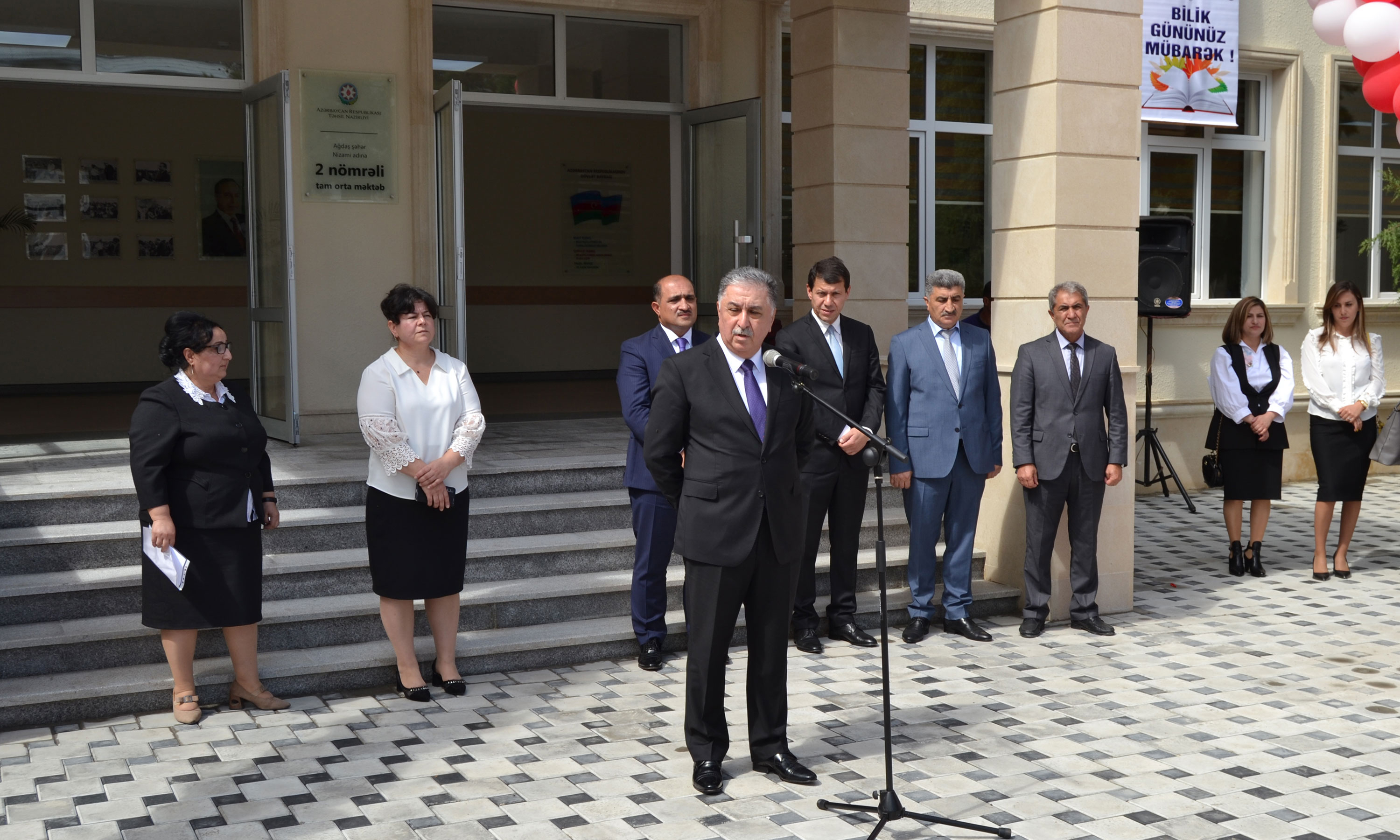 Ağdaşda məktəb açılışı