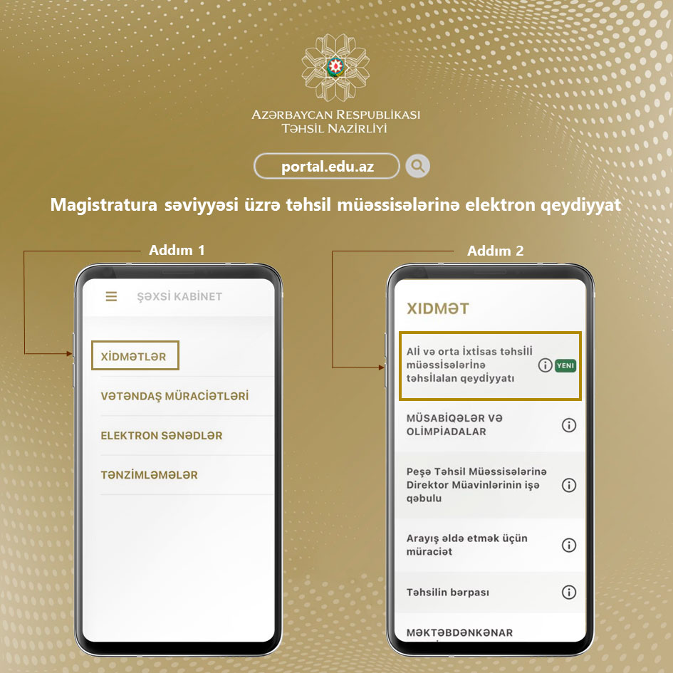 Magistratura üzrə II turda uğur qazanmış şəxslər üçün elektron qeydiyyat başlayır
