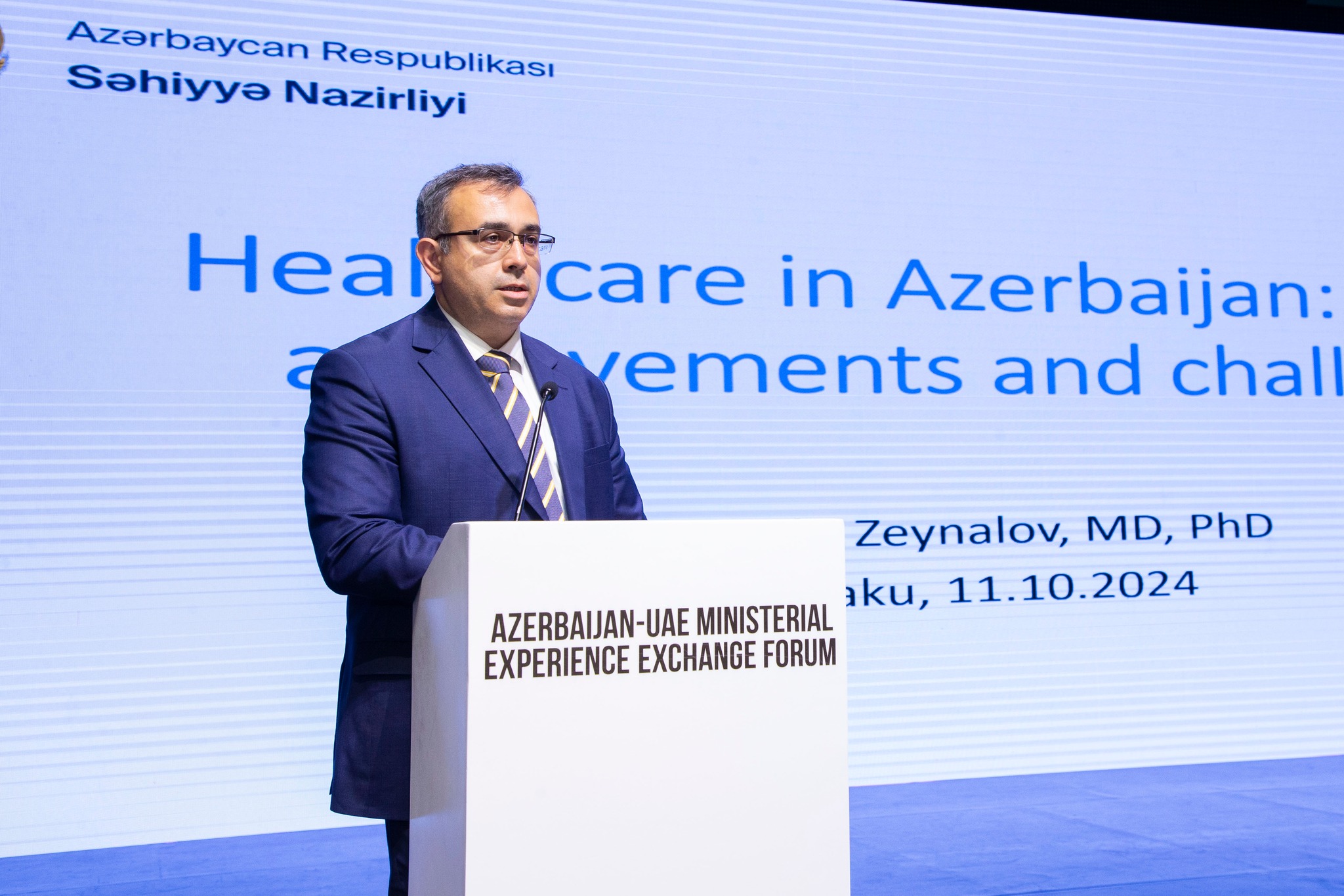 Həsən Həsənli Azərbaycan–Birləşmiş Ərəb Əmirlikləri Nazirlərinin Təcrübə Mübadiləsi Forumunda iştirak edib