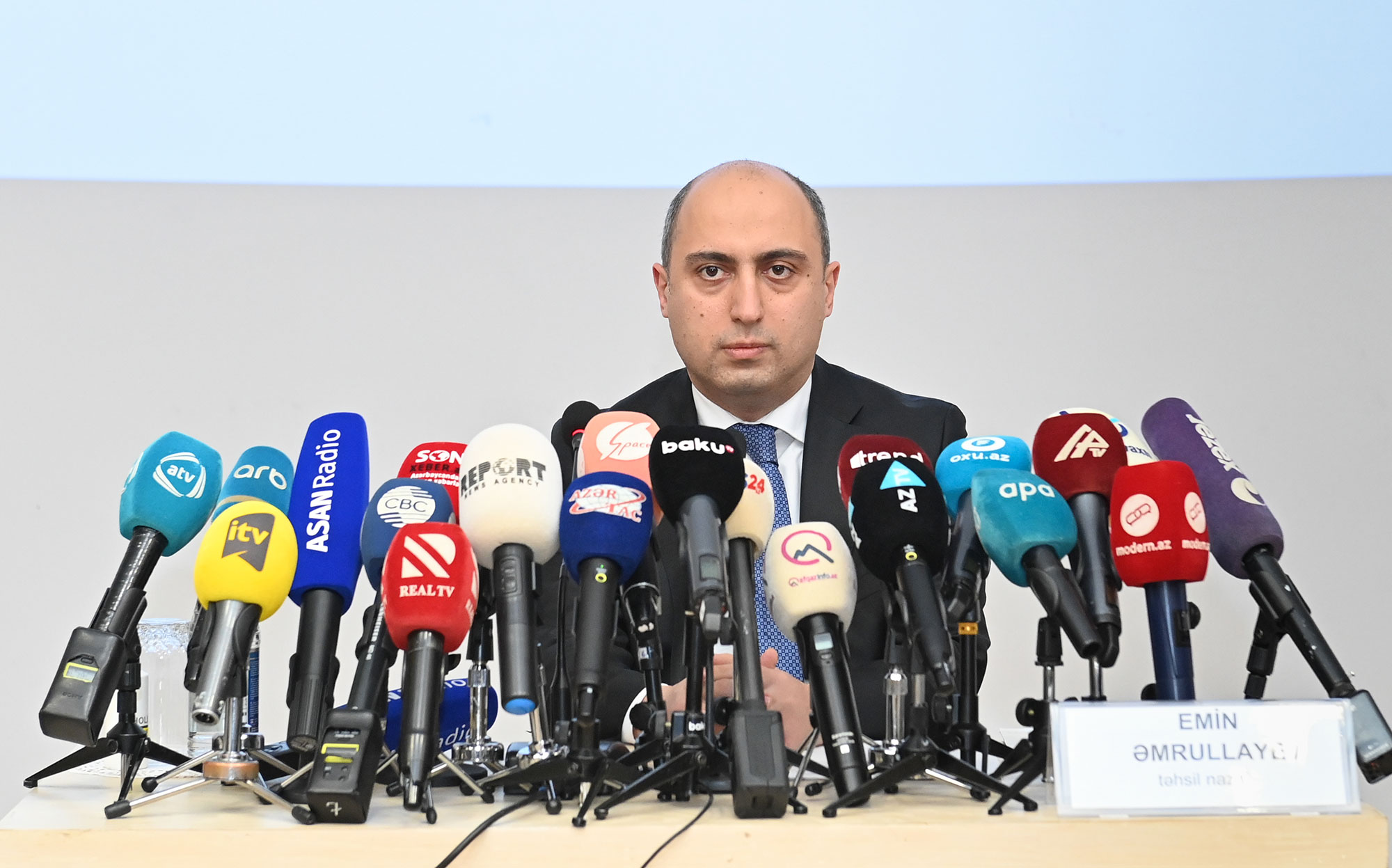 Təhsil nazirinin mətbuat konfransı keçirilib