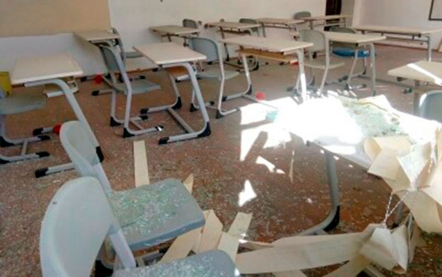 Ermənistan Silahlı Qüvvələri Ağdamda məktəb binasını atəşə tutub