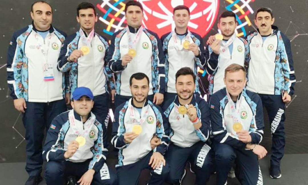 6 qızıl, 10 gümüş, 9 bürünc