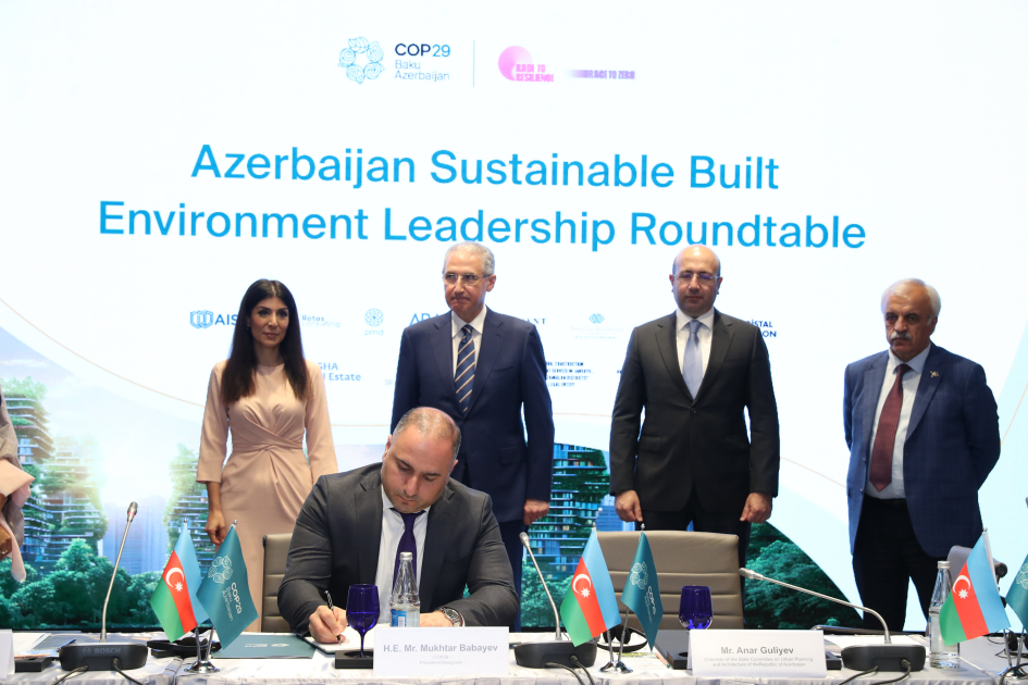 COP29 Sədrliyi “Azərbaycanda Dayanıqlı Yaşıl Tikinti” mövzusunda dəyirmi masa keçirib
