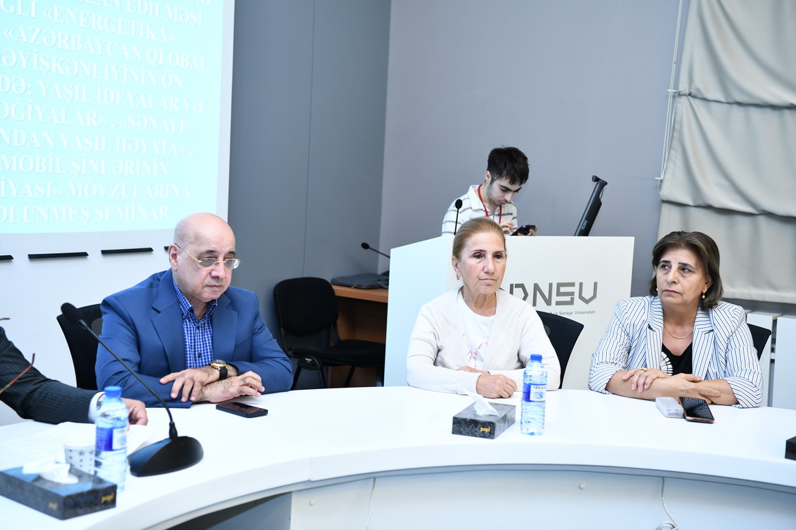ADNSU-da “Yaşıl Dünya naminə həmrəylik ili” çərçivəsində növbəti seminar keçirilib