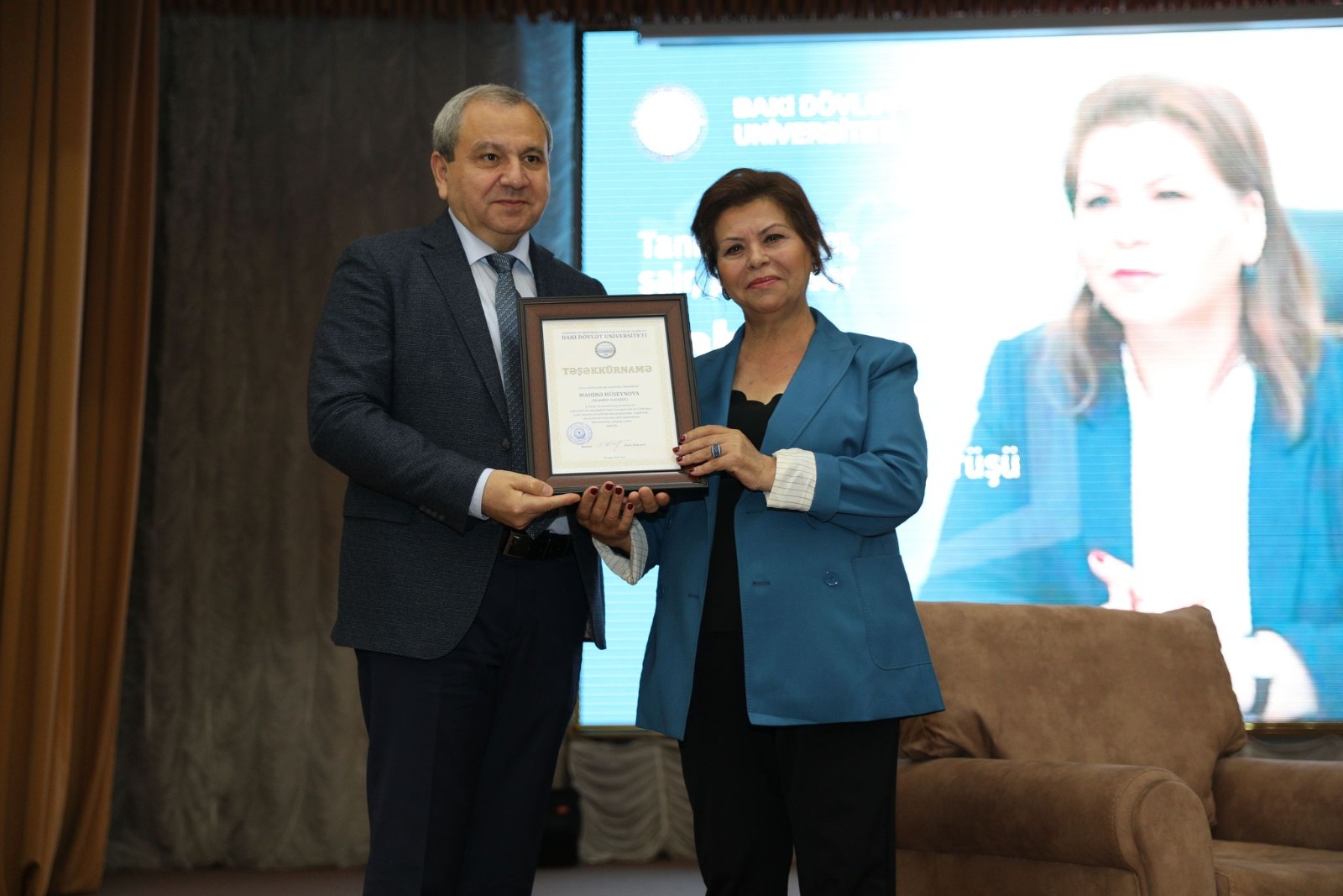 BDU-da tanınmış alim, şair, professor Mahirə Nağıqızı ilə görüş keçirilib