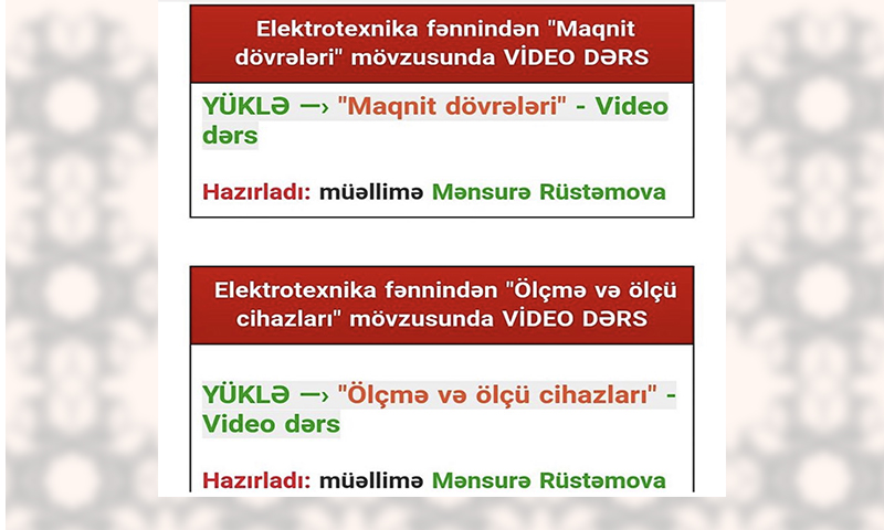 AzTU nəzdindəki Bakı Texniki Kollecində video dərslər