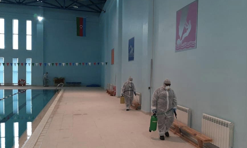 Bakı Ali Neft Məktəbi növbəti dəfə əsaslı dezinfeksiya edildi