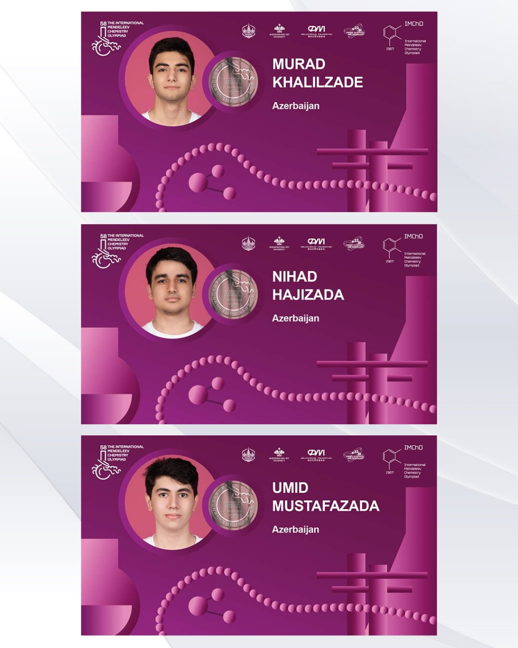 58-ci Beynəlxalq Mendeleyev Kimya Olimpiadasında məktəblilərimiz uğur qazanıblar
