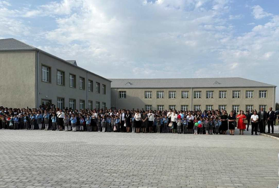 Beyləqanın Kəbirli kəndində əsaslı təmir olunmuş məktəb binası və yeni korpus istifadəyə verilib
