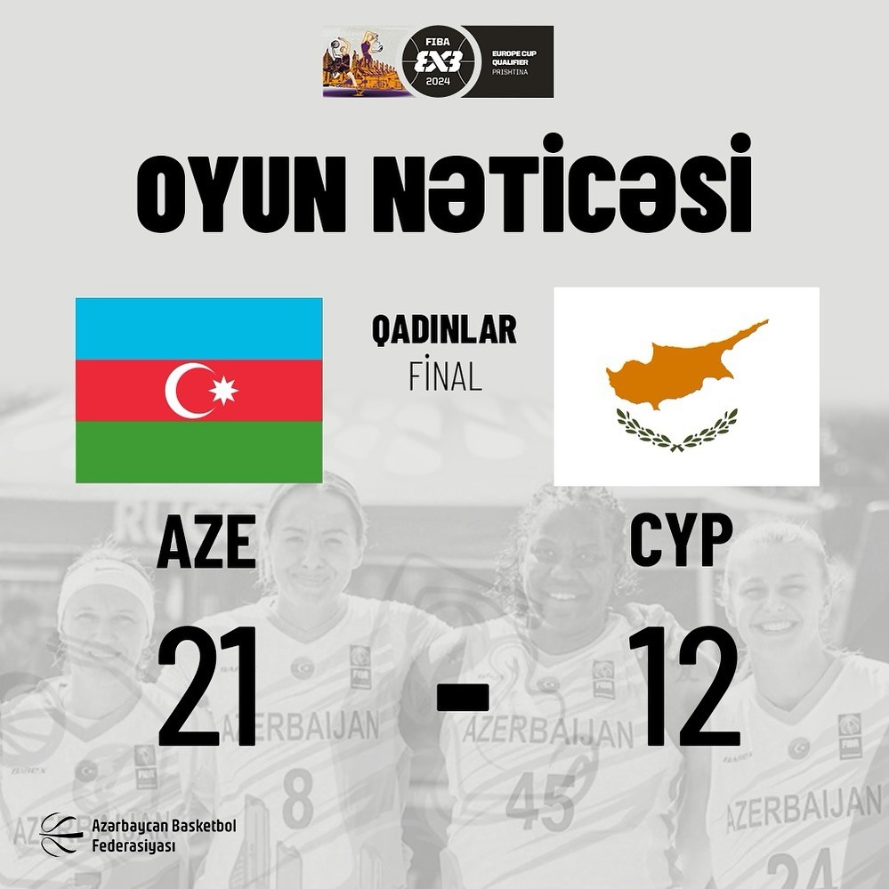 Kişi və qadın millilərimiz 3x3 basketbol üzrə Avropa Kubokunun final mərhələsinə vəsiqə qazanıblar