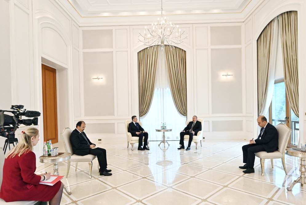Prezident İlham Əliyev Türkiyənin milli təhsil nazirini qəbul edib